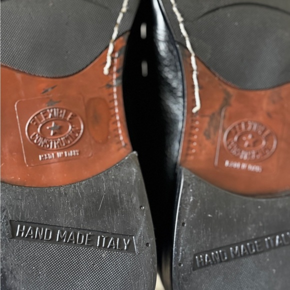 Stanley Blacker Men’s size 10 Leather Black Tasseled Loafers - Picture 9 of 16